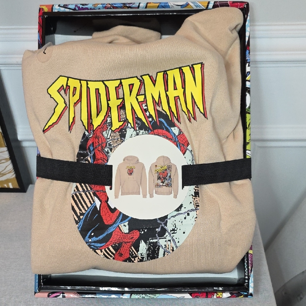 Marvel Spider-man Tan Hoodie with Gift box